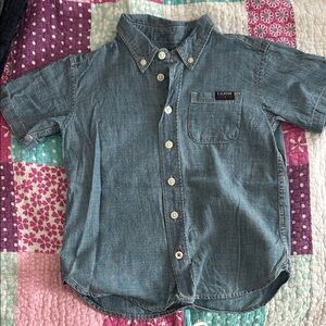 Japanese brand Denim Blue Kids Button-Down Shirt